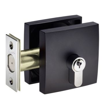 Single Cylinder Smooth Square Deadbolt 20mm Matt Black G2 Series