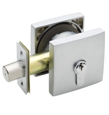 Double Cylinder Smooth Square Deadbolt 20mm Satin Chrome G2 Series