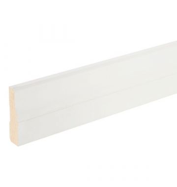 18mm MDF Architrave Lambs Tongue MR Primed 5.4m (price per lineal metre)