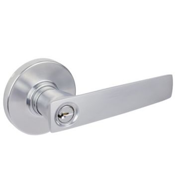 Aurora Key In Lever Round Brushed Satin Chrome 