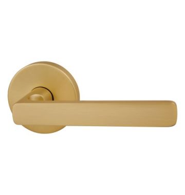 Rivera Lever Passage Set Quick Fix 63mm Large Rose Satin Brass