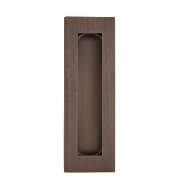 150mm Flush Rectangular Flush pull - Aged Brushed Copper 