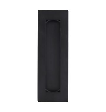 150mm Flush Rectangular Flush pull - Matt Black 