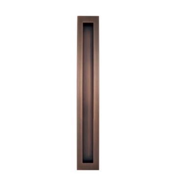 350mm Flush Rectangular Flush pull - Aged Brushed Copper 