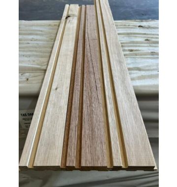 80x19mm Alcove Profile Tasmanian Oak KD Utility Grade Lining Boards (price per lineal metre)