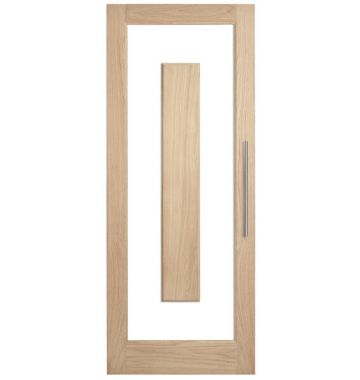 2340mm Corinthian External Door LUMINA WHITE OAK ALUM 1