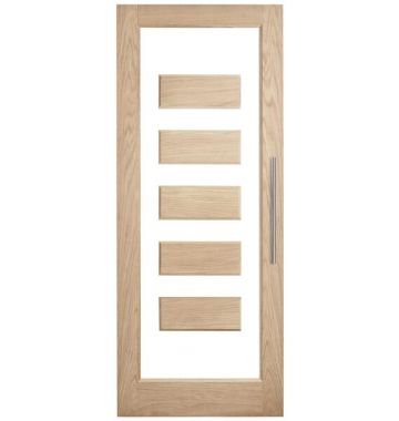 2040mm Corinthian External Door LUMINA WHITE OAK ALUM 5