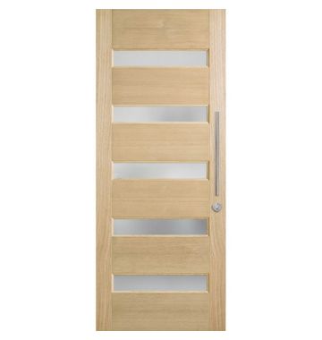 2040mm Corinthian External Door - Blonde Oak AWO 52