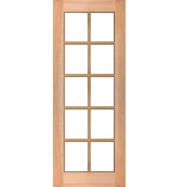 2040mm 10 Lite Solid Hardwood French Door - Broome 135