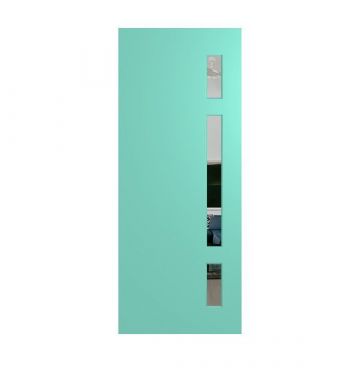 2040mm Hume Entry Door Newington XN2 Duracote BAL12.5 Clear