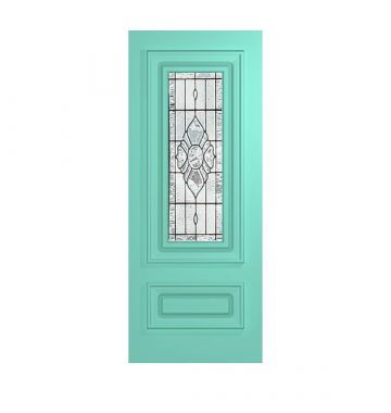 2040mm Hume Entry Door Regency XR5 Duracote BAL12.5 Triple Glazed Bevelled Flower