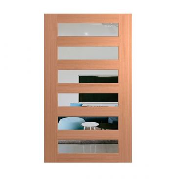 2340mm Hume Entry Door Savoy XS26 SPM Veneer BAL12.5 Translucent with Fittings