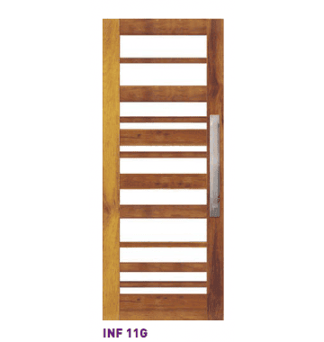 2040mm Corinthian Pivot Entry Door Infinity INF11G Clear Glass