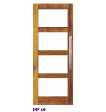 2040mm Corinthian Entrance Door Infinity Clear Glass INF4G