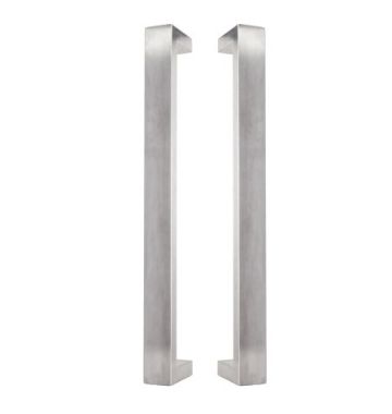 600mm Oblong Pull Handle Entrance set keyed Stainless Steel